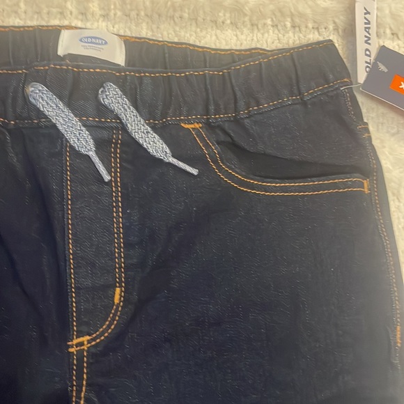 Old Navy built in flex jeans denim joggers pull on dark wash boys size 14–16 XL - Picture 4 of 16